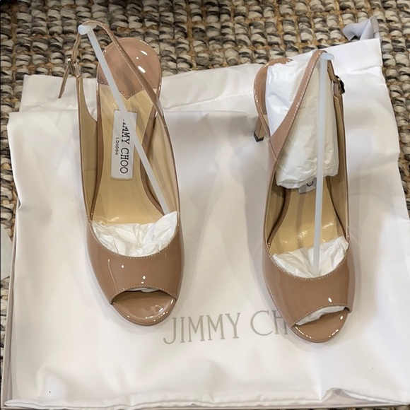 JIMMY CHOO Nova 100 patent-leather slingback pump - Picture 6 of 7